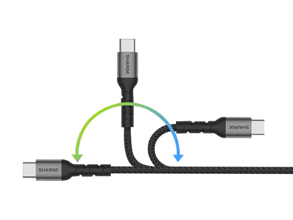 Örgülü USB-C to USB-C 240W Hızlı Şarj Kablosu