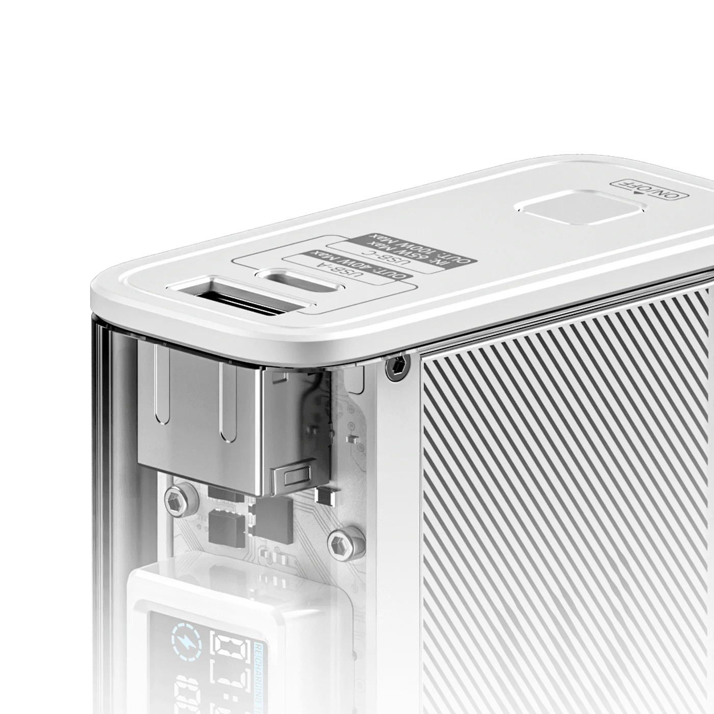 140W - Yüksek Güçlü ve Şeffaf Tasarımlı Powerbank