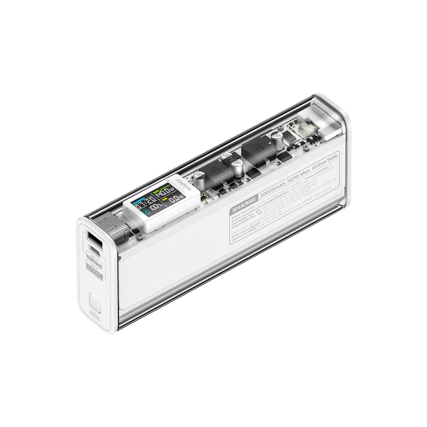 140W - Yüksek Güçlü ve Şeffaf Tasarımlı Powerbank