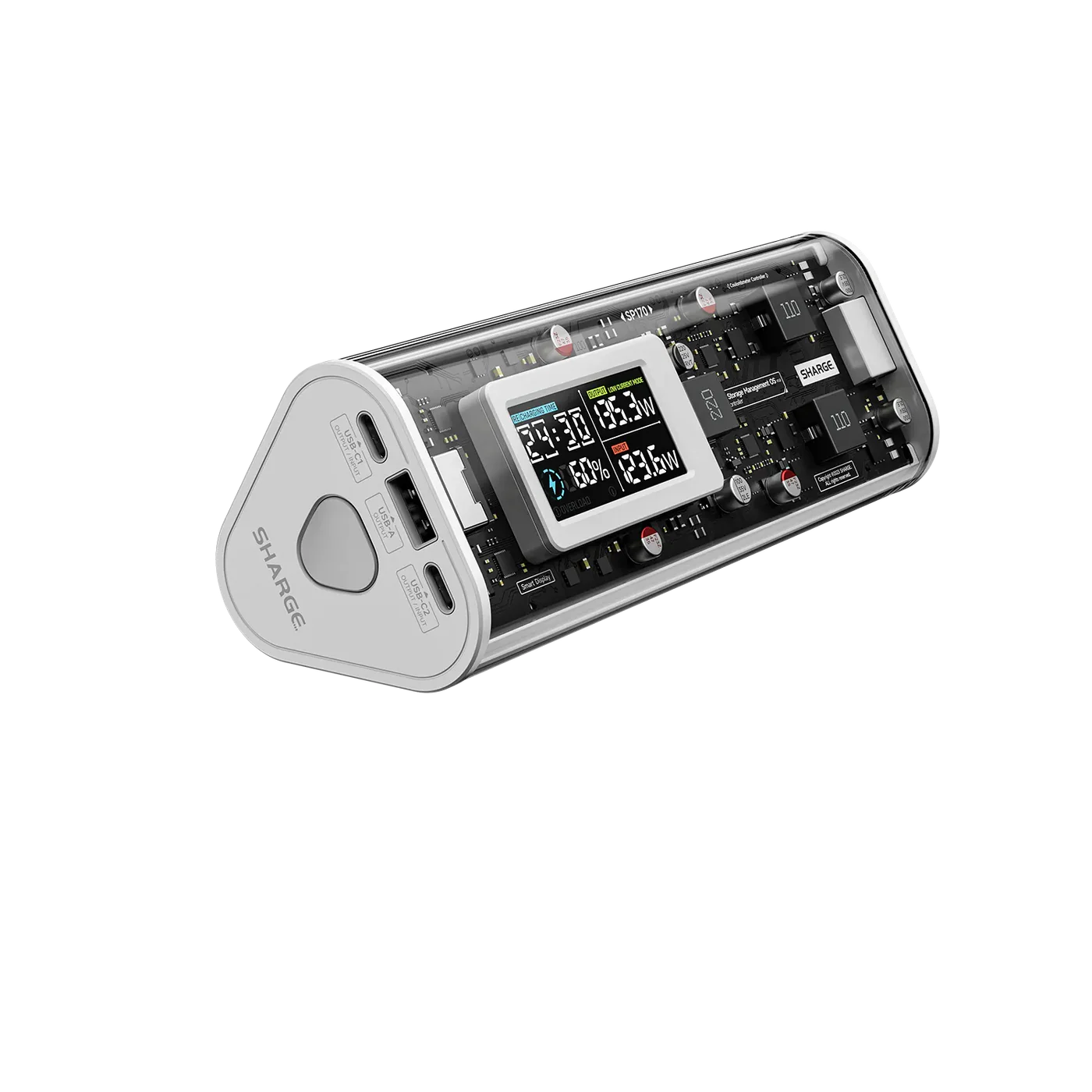 170W - Yüksek Güçlü ve Şeffaf Tasarımlı GaN Powerbank
